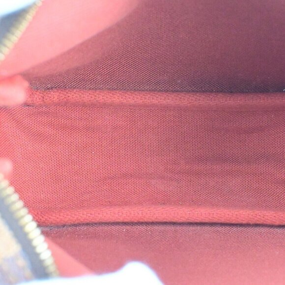 LOUIS VUITTON Trousse Makeup Hand Bag Damier Ebene Leather Brown - Picture 9 of 14